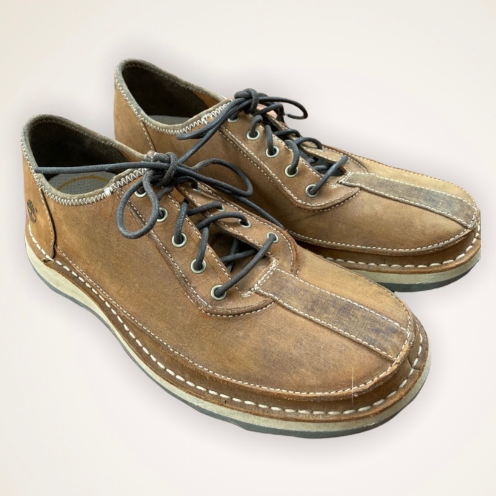 Timberland Smart Comfort Leather Oxford Shoes Men’s 8M Brown Waterproof